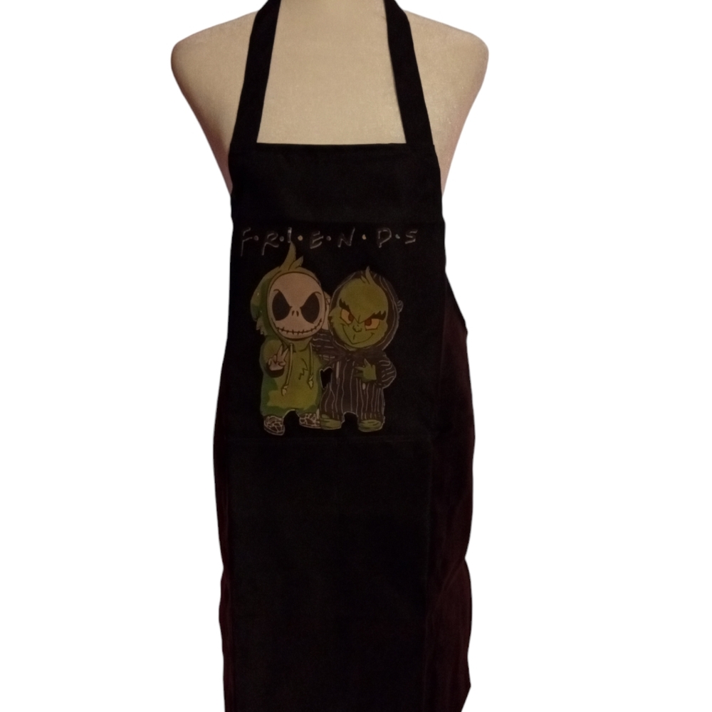 Halloween Apron The Grinch and Jack Skellington